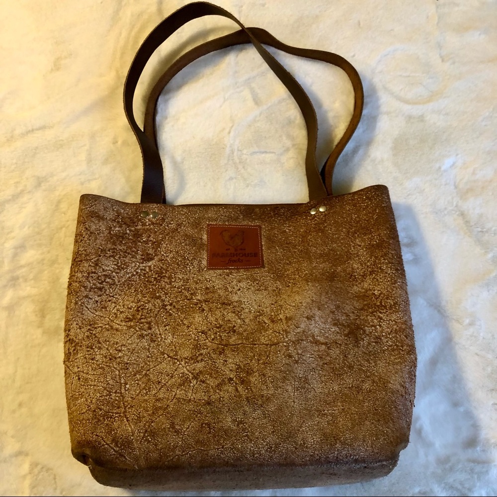 Farmhouse Frocks Gather Bag Leather